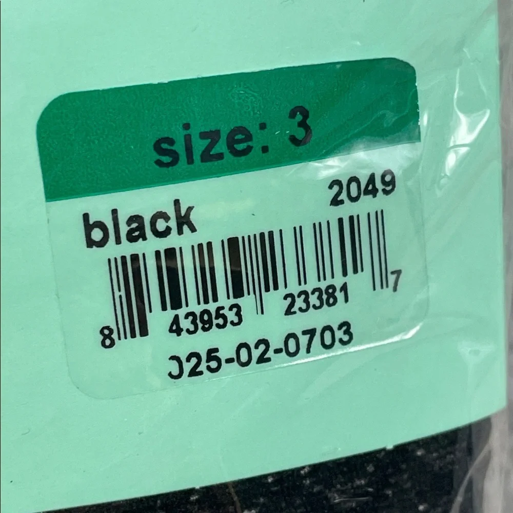 New Assets Sara Blakely Shaping Tights Textured Wish Bone Slimming Black Sz 3